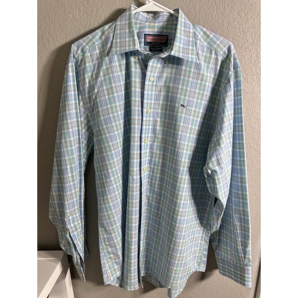 Vineyard Vines Plaid Long-Sleeve "Whale Shirt" - Men's Size Medium